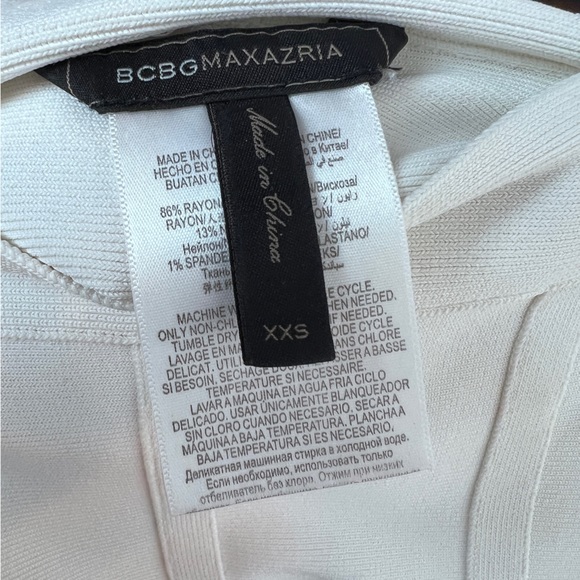 BCBGMAXAZRIA GARDENIA NITA LINED PENCIL SKIRT White Bandage SIZE XXS - Picture 11 of 13